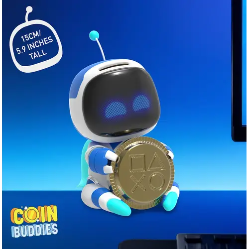 Paladone Astro Bot Shaped Money Box with Sound Coin Buddies