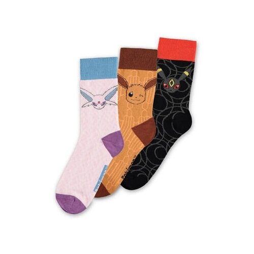Difuzed Pokemon Socks 3-pack Eevee Evolution 35-38
