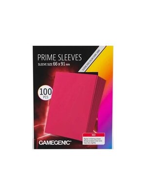 Gamegenic Game Genic Prime Sleeves (100) Red 66x91mm
