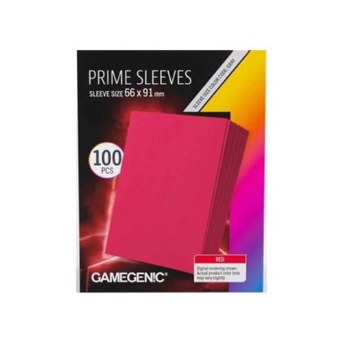 Gamegenic Game Genic Prime Sleeves (100) Red 66x91mm