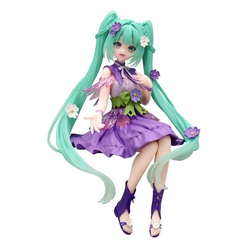 Furyu Hatsune Miku Flower Fairy Cosmos Purple Statue Noodle Stopper 14cm
