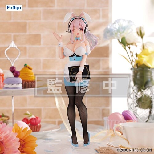Furyu Super Sonico BiCute Bunnies Waitress Light Blue Statue 28cm