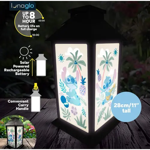 Paladone Disney Stitch Lunaglo Outdoor Solar Lantern 28cm