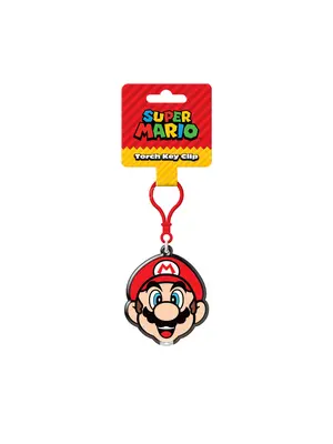 Pyramid Super Mario Torch Light Key Clip Keychain