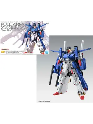Bandai Gundam MG Full Armour ZZ Gundam 1/100 Model Kit 00 Model Kit