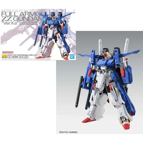 Bandai Gundam MG Full Armour ZZ Gundam 1/100 Model Kit 00 Model Kit