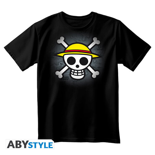 Abystyle One Piece Unisex Black T-Shirt Classic Skull S