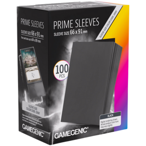Gamegenic GameGenic Prime Sleeves Black 66x91mm TCG (100) Black