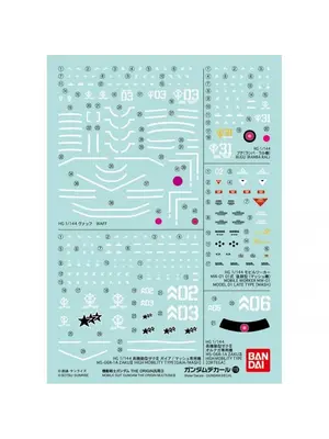 Bandai Gundam RG 1/144 Decal 119 The Origin Model Kit