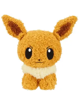 Sekiguchi Pokemon Fluffy Eevee Plush  22x18x9cm Japan Import