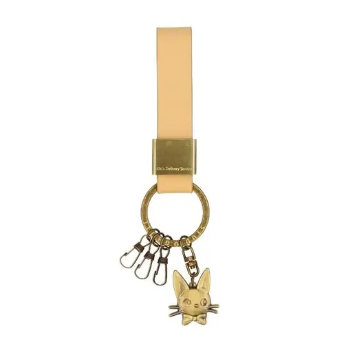 Semic Ghibli Kiki's Delivery Service Jiji Leather Keychain