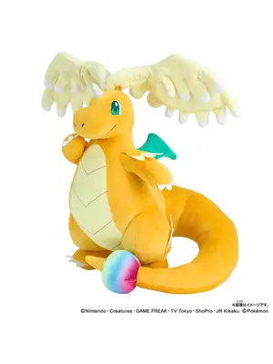 Takara Tomy Arts Pokemon Plush Mega Dragonite  40x30x25cm