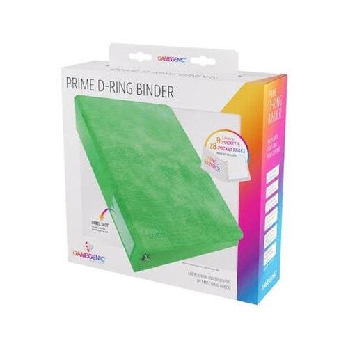 Gamegenic Prime D-Ring Binder Green Gamegenic