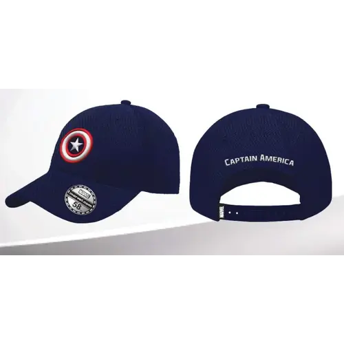 Cotton Division Marvel Captain America Logo Baseball Cap Honey Comb