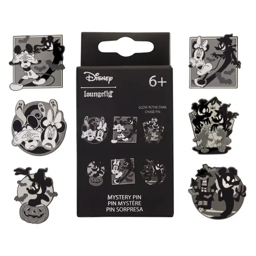 Loungefly Disney Mickey & Minnie Ghost Enamel Pin Mystery Blind Box