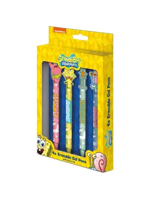 Pyramid Spongebob Square Pants 4 Head Topper Erasable Gel Pens