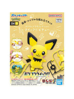 Bandai Pokemon Plamo Collection Quick!! Pichu 24 Model Kit
