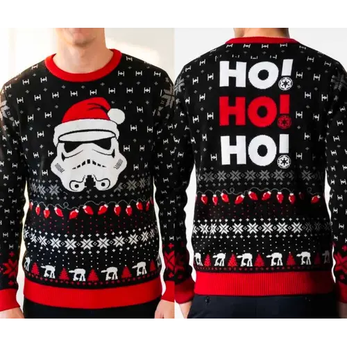 Cotton Division Star Wars Stormtrooper HO!HO!HO! Christmas Sweater Size M