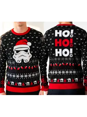 Cotton Division Star Wars Stormtrooper HO!HO!HO! Christmas Sweater Size S
