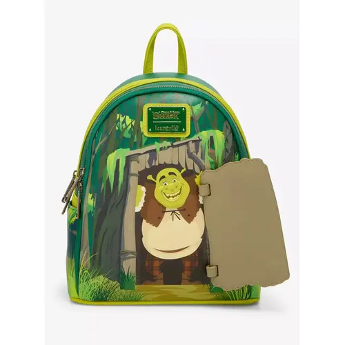 Loungefly Shrek & donkey Swamp Door Mini Backpack Loungefly Exclusive