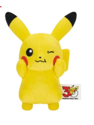 Bandai Pokemon Face Plush Pikachu 30th Winking 17cm