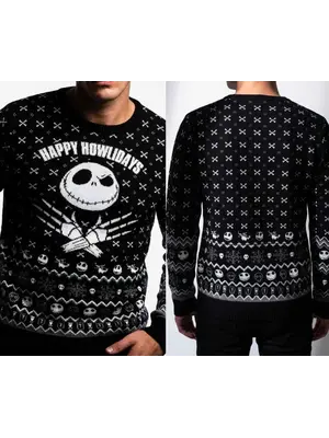 Cotton Division Disney NBX Jack Skellington Happy Howlidays Christmas Sweater Size L