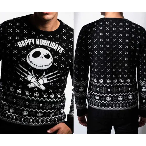 Cotton Division Disney NBX Jack Skellington Happy Howlidays Christmas Sweater Size XL