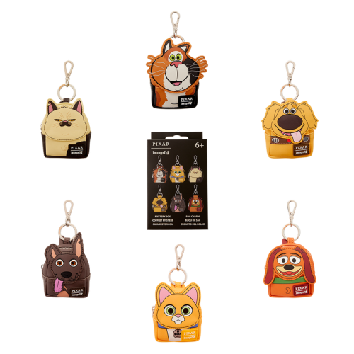 Loungefly Disney Pixar Dogs and Cats Mini Backpack Mystery Keychain Loungefly