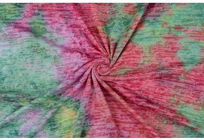 Jersey Wena Tie and Dye Pink-green
