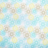 Stretch Cotton Star in Circle Blue Multi