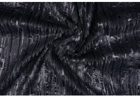 Stripe Fur Foil Navy