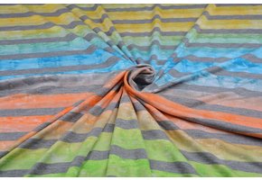Jersey Viscose Grote Streep Multicolor 4