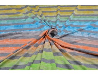 Jersey Viskose Große Streifen Multicolor 4