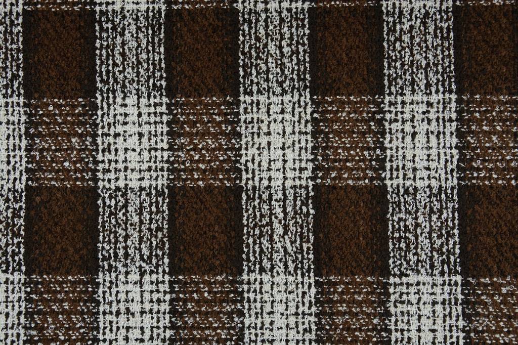 Bouclé Tartan Dark Brown