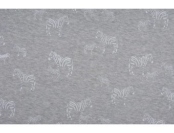 Sweatstoff Alpenfleece Zebra Weiß