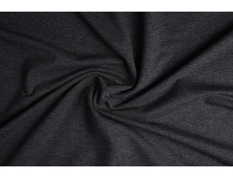 French Terry Donker Grijs Melange