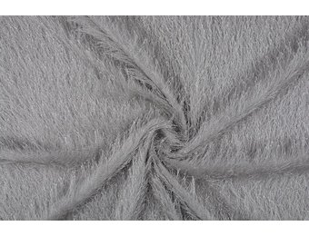 Plüschiger Partystoff Silber