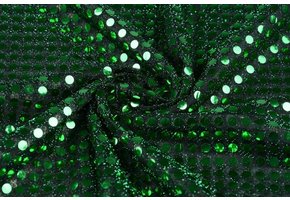 Sequins on Lurex Dark Green