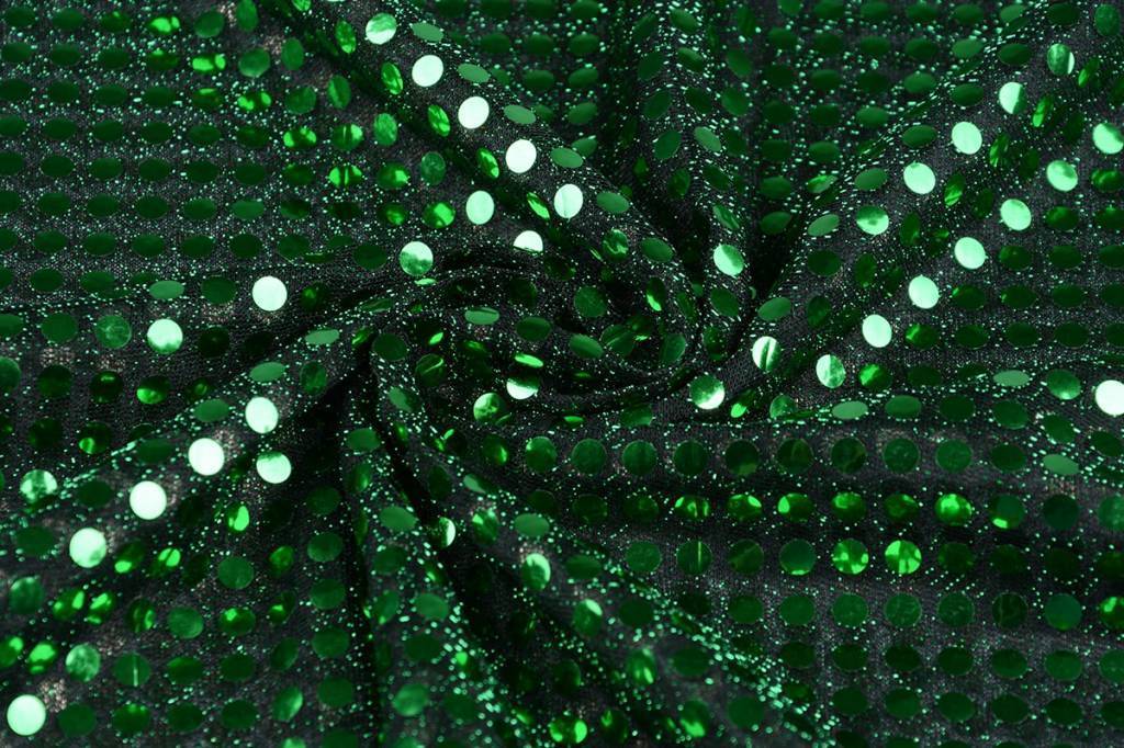 Pailletten op Lurex Groen
