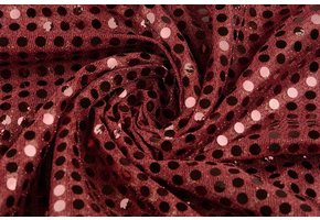 Sequins on Lurex Bordeaux