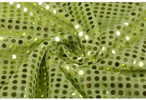 Pailletten auf Lurex Limettengrün