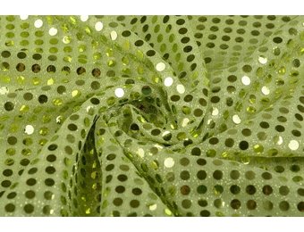 Pailletten auf Lurex Limettengrün
