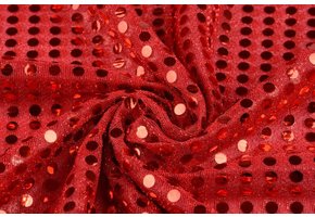 Pailletten auf Lurex Rot