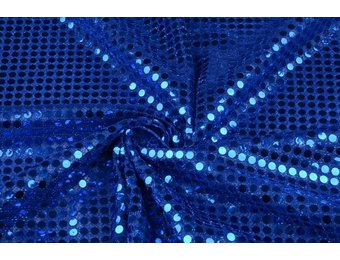 Sequins on Lurex Cobalt Blue