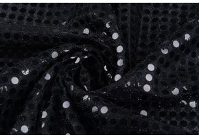 Pailletten auf Lurex Schwarz