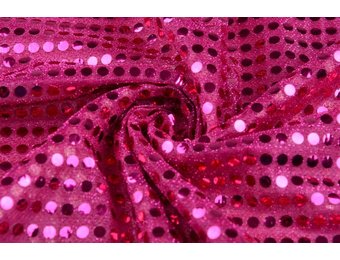 Sequins on Lurex Fuchsia