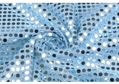 Sequins on Lurex Light blue