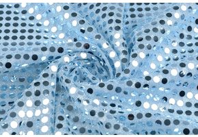 Pailletten op Lurex Licht blauw