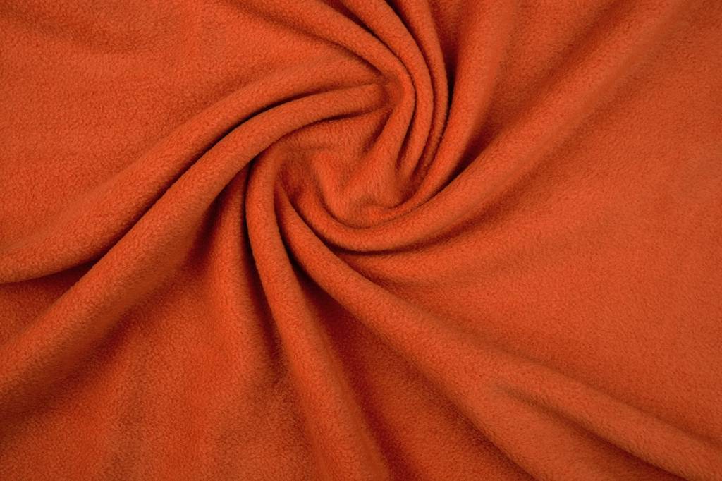 Brein Lelie Gehuurd Polar Fleece Donker Oranje - YES Fabrics