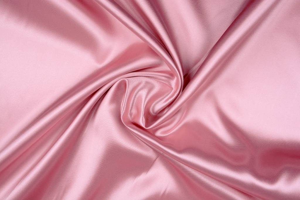 Stretch Satin Powder Pink - YES Fabrics